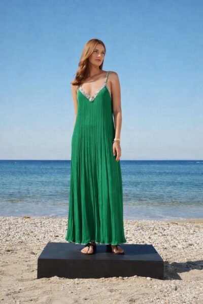 Long Dress with Pleats NS2396