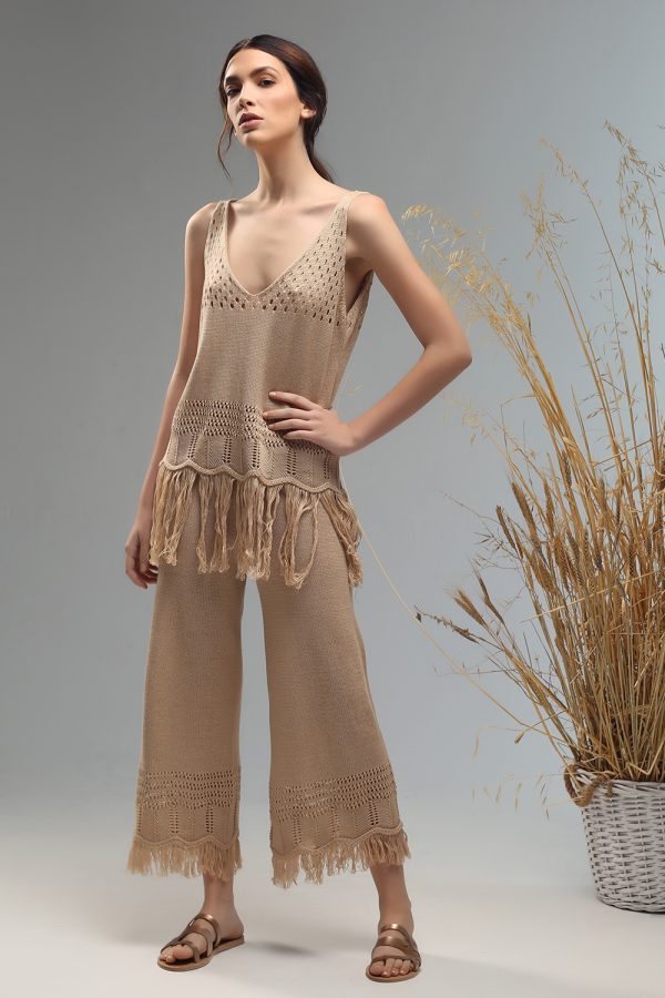 tassie boho pants with fringes trousers Nima liminal ss 21 collection