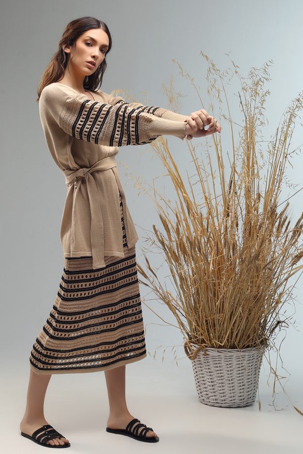 fuly tube skirt knitted by Nima liminal ss21 collection